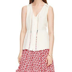 KATE SPADE PLEATED PEPLUM TOP (CLOSING CLOSET - MUST SELL BY MONDAY)